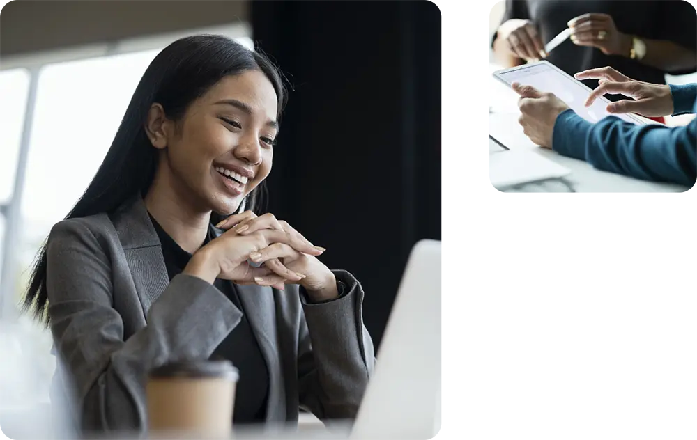 Snapshots of lease accounting office meetings.